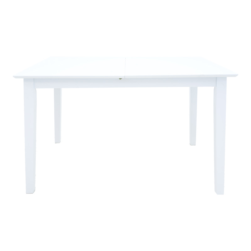 Tavolinë druri e zgjerueshme Mabor pakoworld në ngjyrë të bardhë 120-150x80x73.8cm