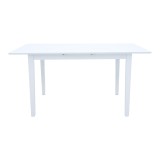 Tavolinë druri e zgjerueshme Mabor pakoworld në ngjyrë të bardhë 120-150x80x73.8cm