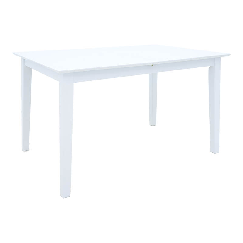 Set Mabor-York pakoworld me 5 pjesë tavolinë ngrënieje e zgjerueshme, dru i bardhë, 120-150x80x73.8cm