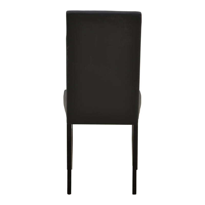 Karrige Zeben pakoworld PU e zezë me këmbë druri gome me ngjyrë të zezë 43.5x55.5x93.5cm