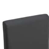 Karrige Zeben pakoworld PU e zezë me këmbë druri gome me ngjyrë të zezë 43.5x55.5x93.5cm