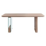 Tavolinë ngrënieje Faghan pakoworld mdf kafe 180x90x76cm