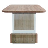 Tavolinë ngrënieje Faghan pakoworld mdf kafe 180x90x76cm