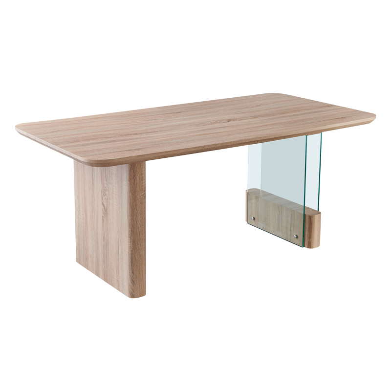 Tavolinë ngrënieje Faghan pakoworld mdf kafe 180x90x76cm