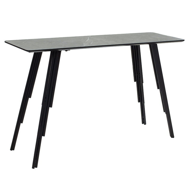 Konsolë Lifo pakoworld MDF çimento gri e errët-e zezë 120x40x75cm