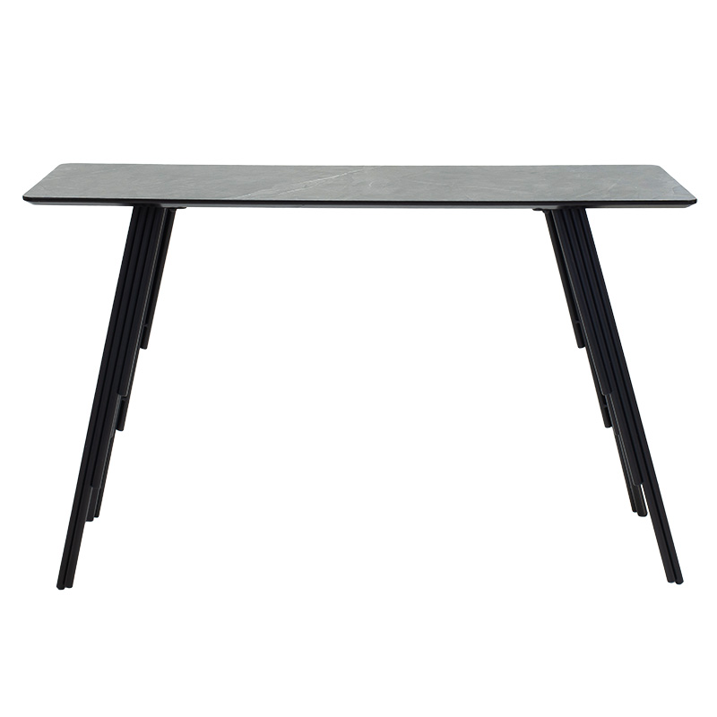 Konsolë Lifo pakoworld MDF çimento gri e errët-e zezë 120x40x75cm
