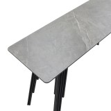 Konsolë Lifo pakoworld MDF çimento gri e errët-e zezë 120x40x75cm