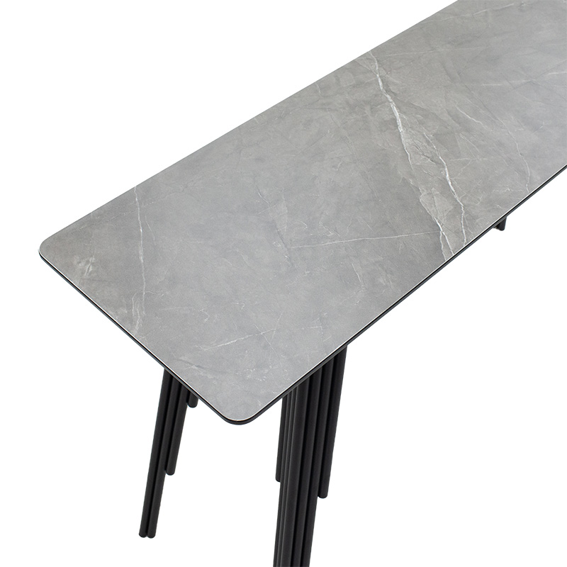 Konsolë Lifo pakoworld MDF çimento gri e errët-e zezë 120x40x75cm