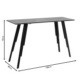 Konsolë Lifo pakoworld MDF çimento gri e errët-e zezë 120x40x75cm