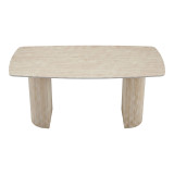 Tavolinë Loosir pakoworld mdf-gur ranor me pamje travertinë 180x90x74cm