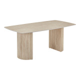 Tavolinë Loosir pakoworld mdf-gur ranor me pamje travertinë 180x90x74cm