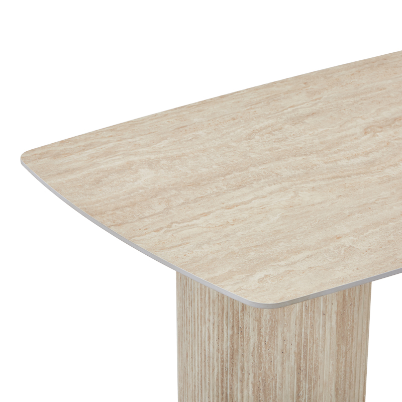 Tavolinë Loosir pakoworld mdf-gur ranor me pamje travertinë 180x90x74cm
