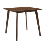Tavolinë ngrënieje Benson pakoworld MDF - rimeso në ngjyrë arre 80x80x75cm