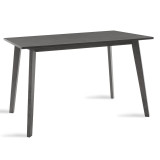 Tavolinë ngrënieje Benson pakoworld mdf - venner në ngjyrë gri rustike 120x75x75cm