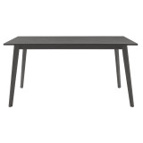 Tavolinë ngrënieje Benson pakoworld mdf - venner në ngjyrë gri rustike 150x90x75cm