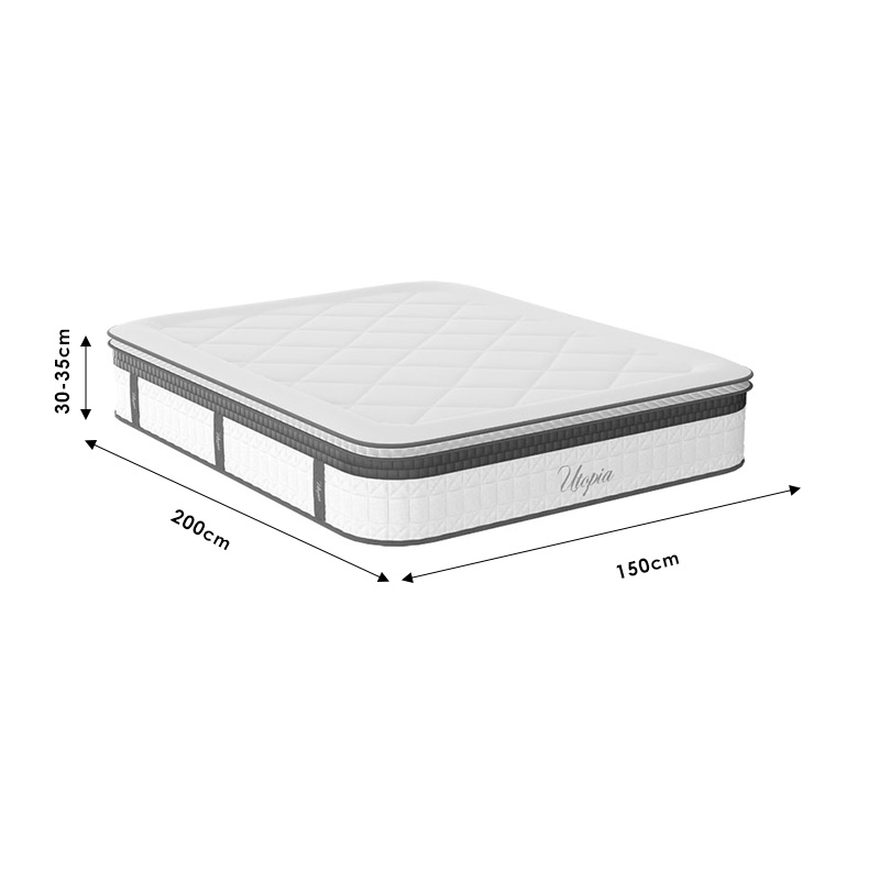 Dyshek Utopia pakoworld pocket spring me shtresë të sipërme 30-32cm 150x200cm