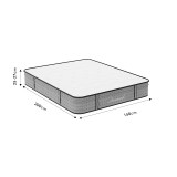 Dyshek Diamond pakoworld 3 zona me susta xhepi + shkumë memorie xhel 25-27cm 150x200cm