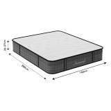 Dyshek Diamond pakoworld me 3 zona susta xhepi + shkumë memorie me xhel 25-27cm 140x200cm