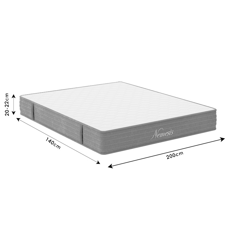 Dyshek Nemesis pakoworld me susta të pavarura, i mbështjellë, i përdorshëm nga të dyja anët 20-22cm 140x200cm
