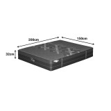 Dyshek Resty Pakoworld me susta të pavarura, me një anë, me euro top të integruar 32cm 150x200cm