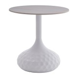 Tavolinë kafeje Fabron Inart gur i sinterizuar i bardhë D50x52cm
