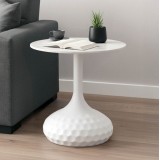 Tavolinë kafeje Fabron Inart gur i sinterizuar i bardhë D50x52cm
