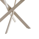 Tavolinë Dammero pakoworld mdf krem - këmbë metalike krem D100x75cm