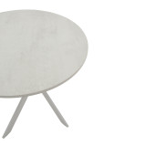Tavolinë Dammero pakoworld mdf gri dhe këmbë metalike gri D100x75cm