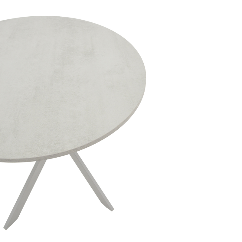 Tavolinë Dammero pakoworld mdf gri dhe këmbë metalike gri D100x75cm