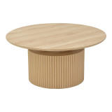 Tavolinë kafeje Opols pakoworld mdf në nuancë natyrale Φ90x42cm