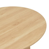Tavolinë kafeje Opols pakoworld mdf në nuancë natyrale Φ90x42cm