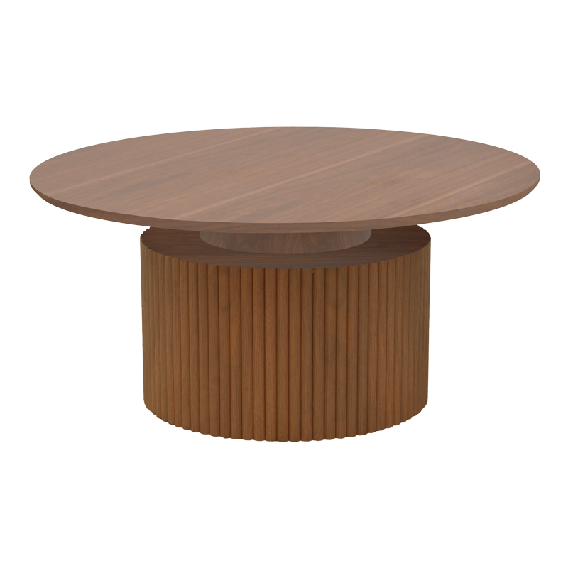 Tavolinë kafeje Opols pakoworld mdf në arrë D90x42cm