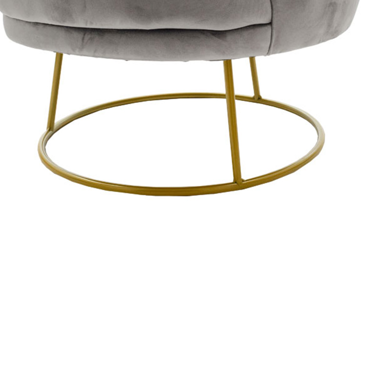 Fotel Rony pakoworld kadife gri 78x75x82cm