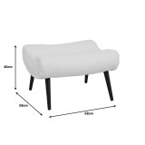 Stol Silla pakoworld - tabure me pëlhurë boucle në ngjyrë rozë pluhur 68x58x40cm