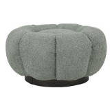 Stol Nester pakoworld pëlhurë boucle në ngjyrë jeshile të çelur D60x31cm