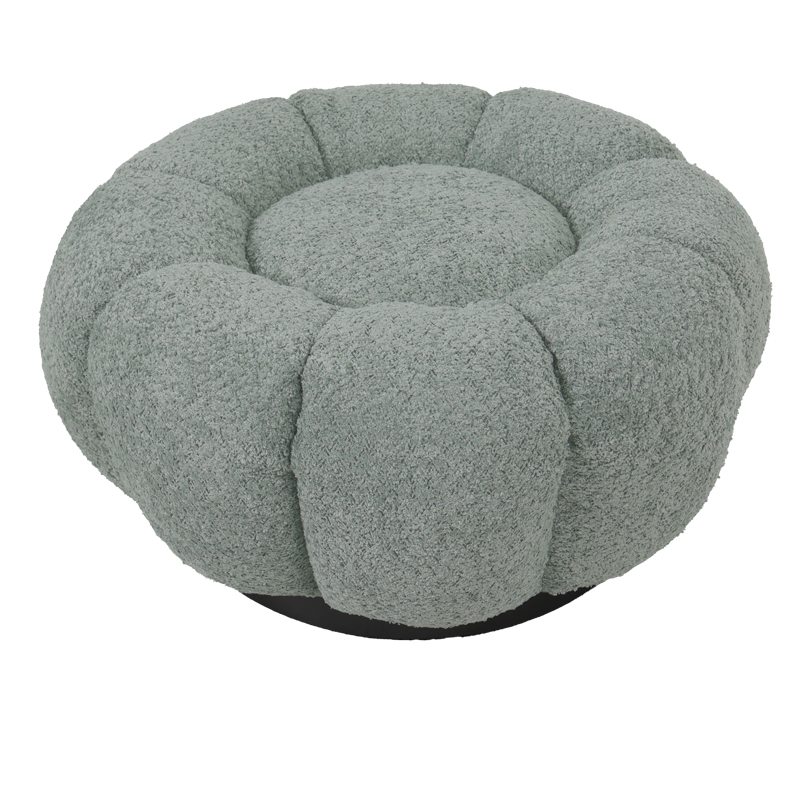 Stol Nester pakoworld pëlhurë boucle në ngjyrë jeshile të çelur D60x31cm