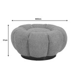 Stol Nester pakoworld pëlhurë boucle në ngjyrë jeshile të çelur D60x31cm
