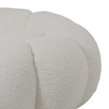 Stol Nester pakoworld boucle pëlhurë në ngjyrë të bardhë D60x31cm
