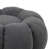 Stol Nester pakoworld pëlhurë boucle në ngjyrë gri D60x31cm
