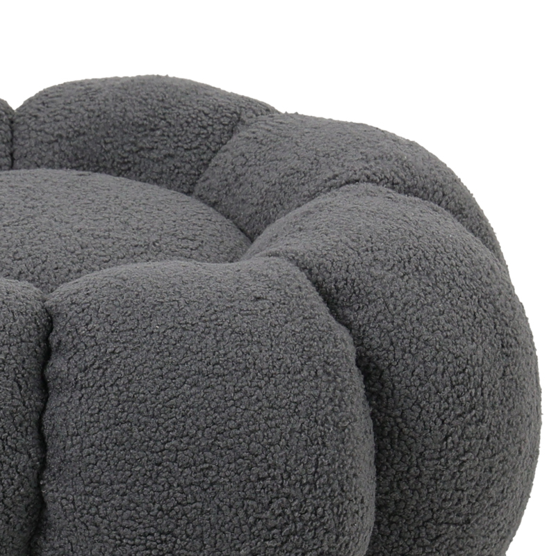Stol Nester pakoworld pëlhurë boucle në ngjyrë gri D60x31cm