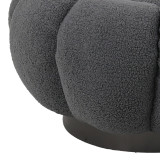 Stol Nester pakoworld pëlhurë boucle në ngjyrë gri D60x31cm