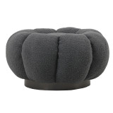 Stol Nester pakoworld pëlhurë boucle në ngjyrë gri D60x31cm