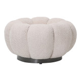 Stol Nester pakoworld pëlhurë boucle në ngjyrë bezhë D60x31cm