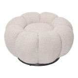 Stol Nester pakoworld pëlhurë boucle në ngjyrë bezhë D60x31cm
