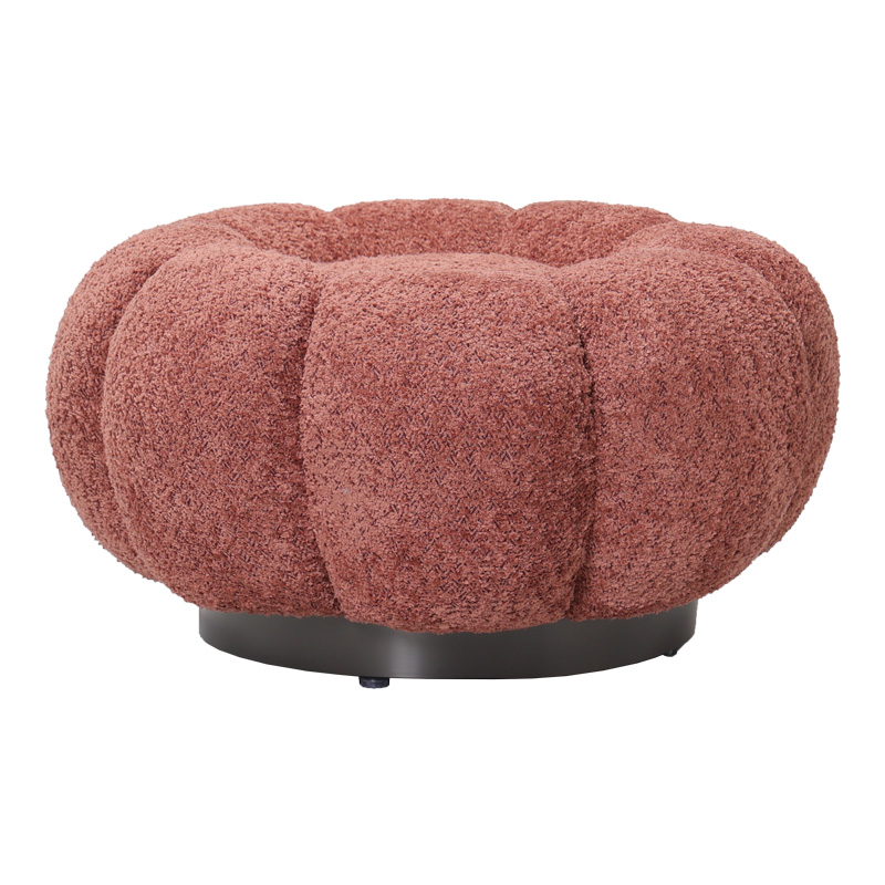 Stol Nester pakoworld me pëlhurë boucle në ngjyrë molle të kalbur D60x31cm
