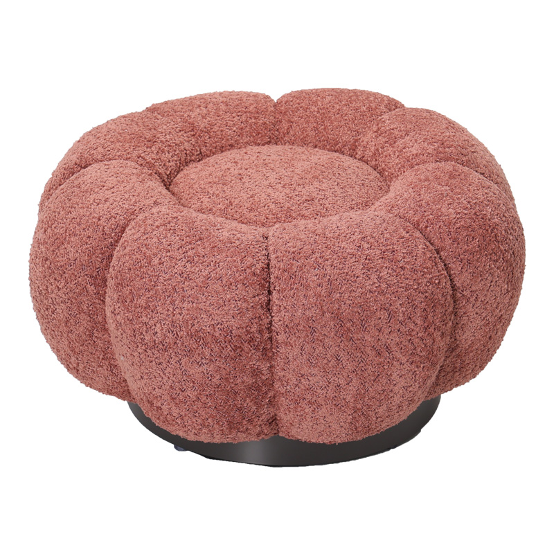 Stol Nester pakoworld me pëlhurë boucle në ngjyrë molle të kalbur D60x31cm
