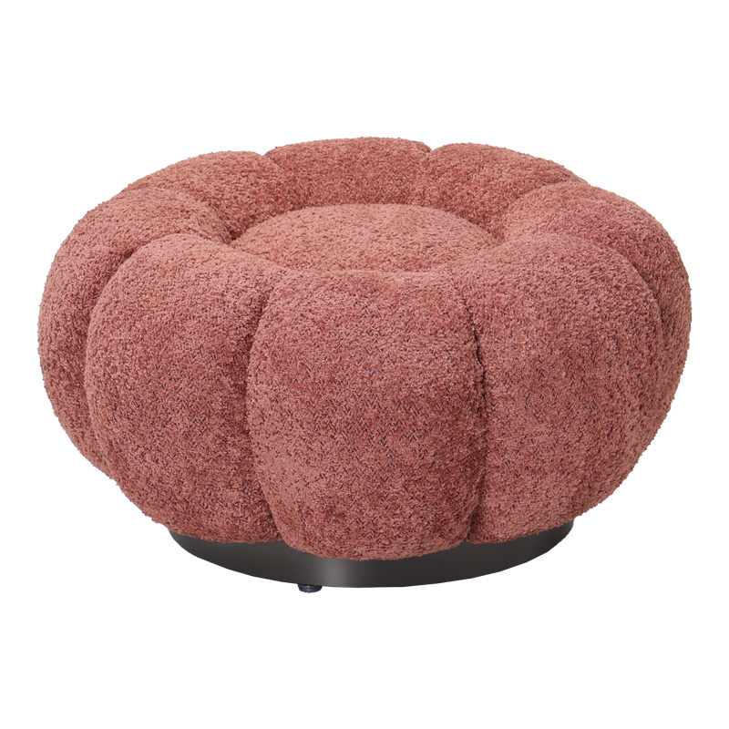 Stol Nester pakoworld me pëlhurë boucle në ngjyrë molle të kalbur D60x31cm