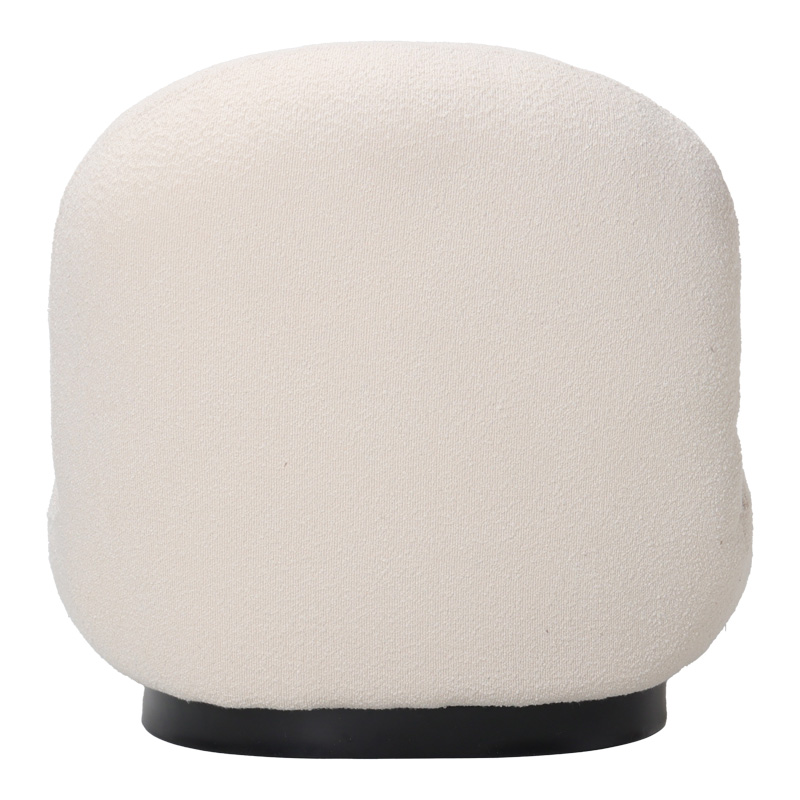 Fotel Rosalie pakoworld me pëlhurë krem teddy-bazë e zezë 85x82x77cm