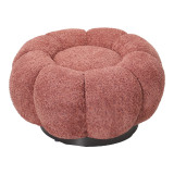 Fotel Nester pakoworld rrotullues me stol, pëlhurë boucle në ngjyrë molle të kalbur 98x97x69cm