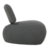 Fotel Stonie pakoworld me pëlhurë bouclé anthracite 67x73x67cm